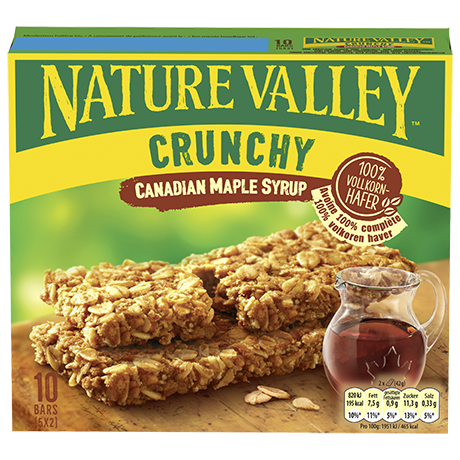 package of Nature Valley Crunchy Kanadischer Ahornsirup bars