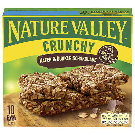 Nature Valley Crunchy Oats and Dark Chocolate bars package