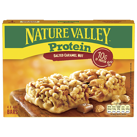 Nature Valley Proteinriegel Salted Caramel Nut package